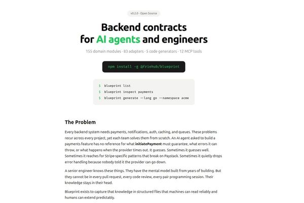 Blueprint Turns Backend Interfaces Into Enforced Contracts