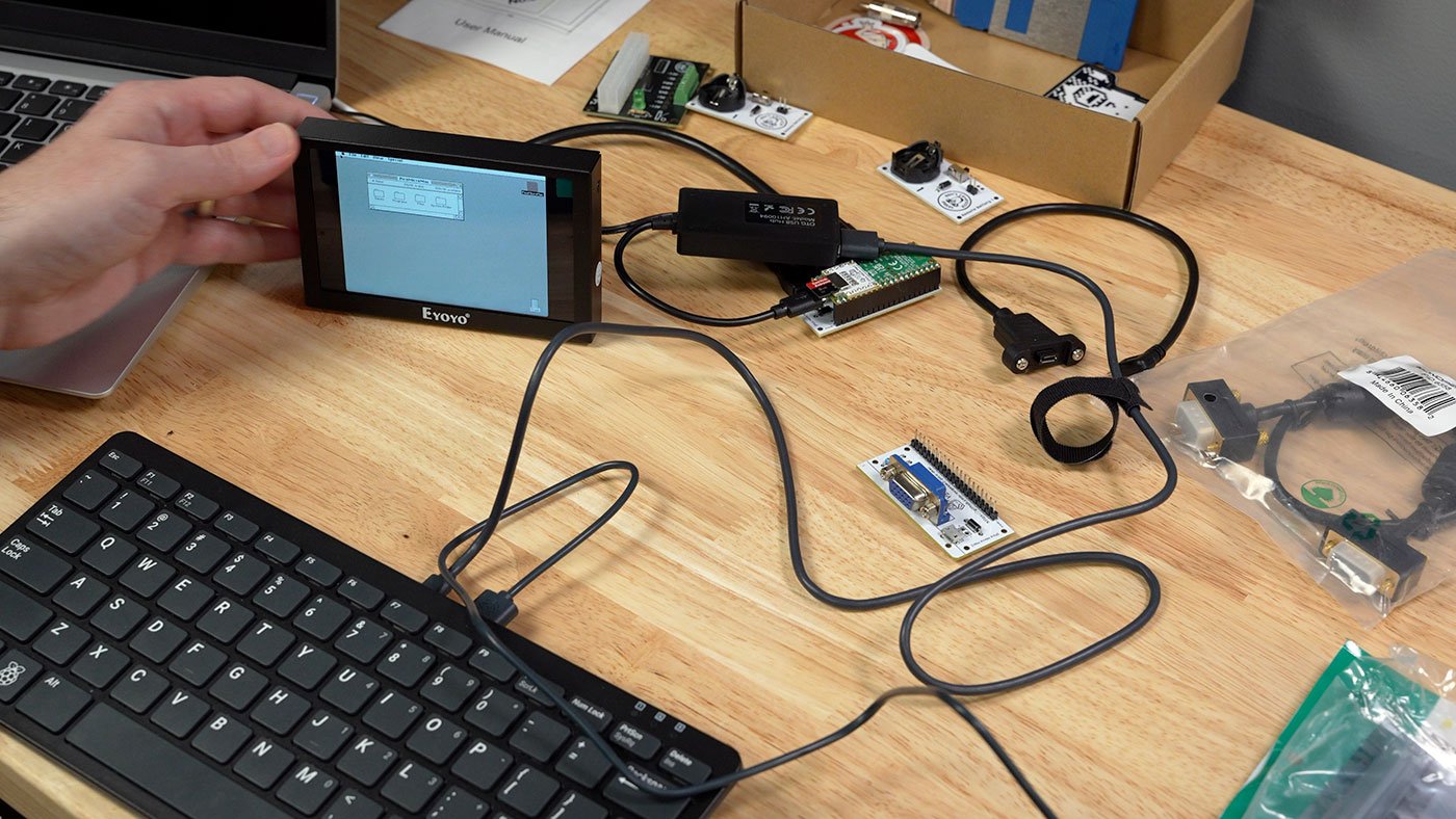 Pico Micro Mac - booted into Mac OS System 5.3