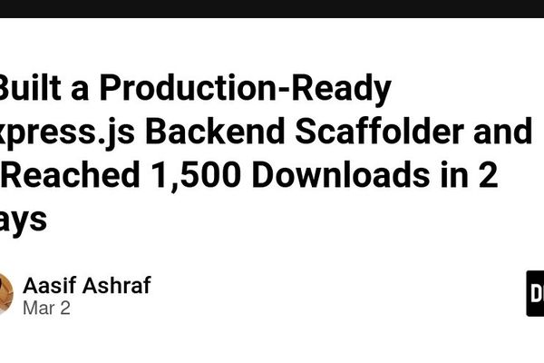 Building a Production-Ready Express.js Scaffolder: From Repetitive Setup to 1,500 Downloads in 2 Days