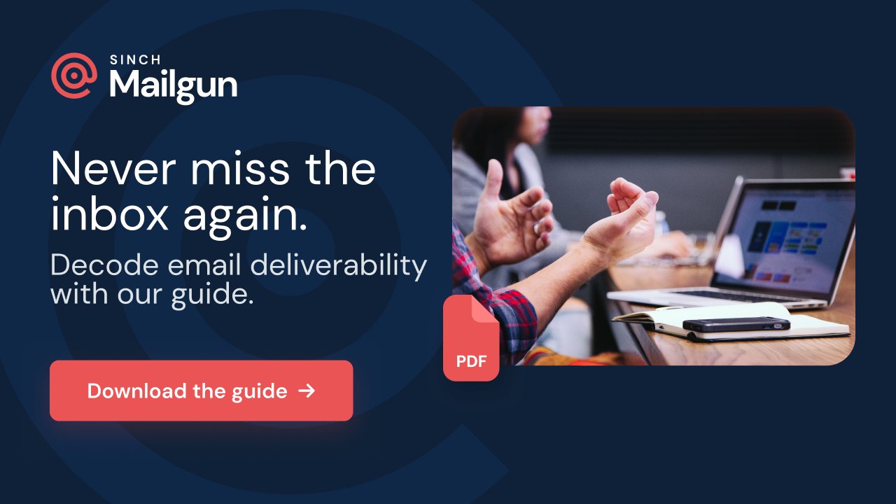 Get smarter about email sending. Download the guide.