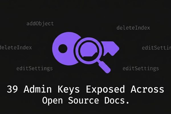 39 Exposed Algolia Admin Keys Found in Open Source Documentation Sites