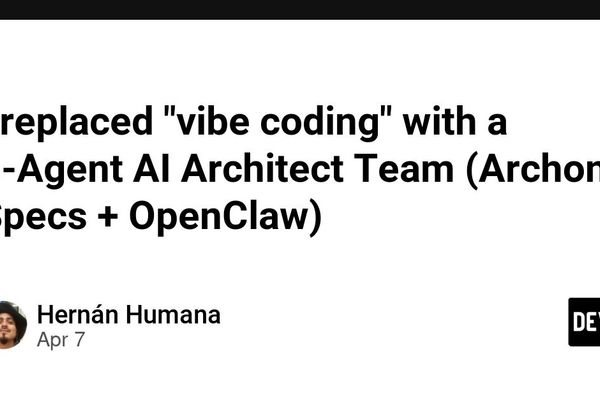 I replaced "vibe coding" with a 5-Agent AI Architect Team (Archon Specs + OpenClaw)