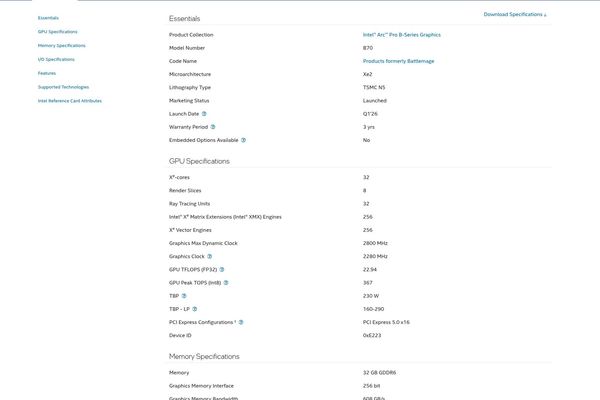 Intel Arc Pro B70: 32GB GDDR6 Professional GPU Targets AI Workloads