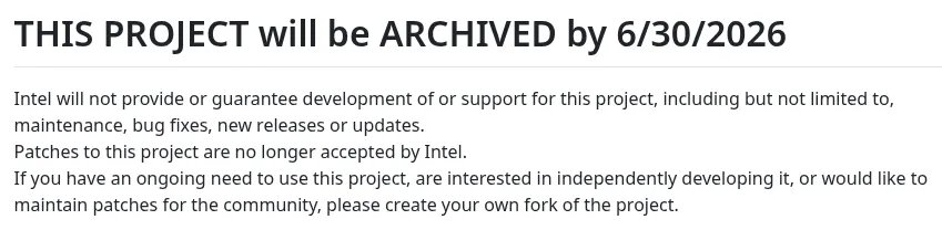 Intel BigDL being archived