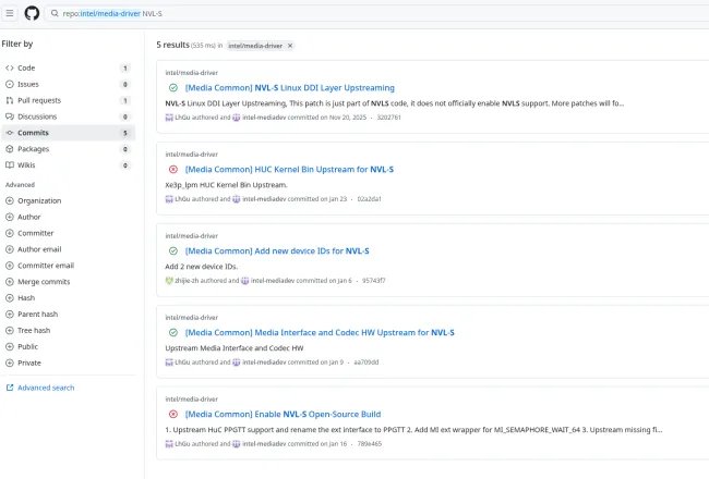 Nova Lake patches for Intel Media Driver