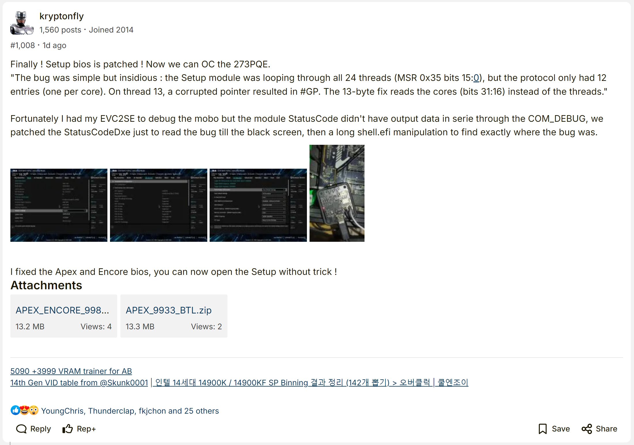 Bartlett Lake modding efforts on Overclock.net forums