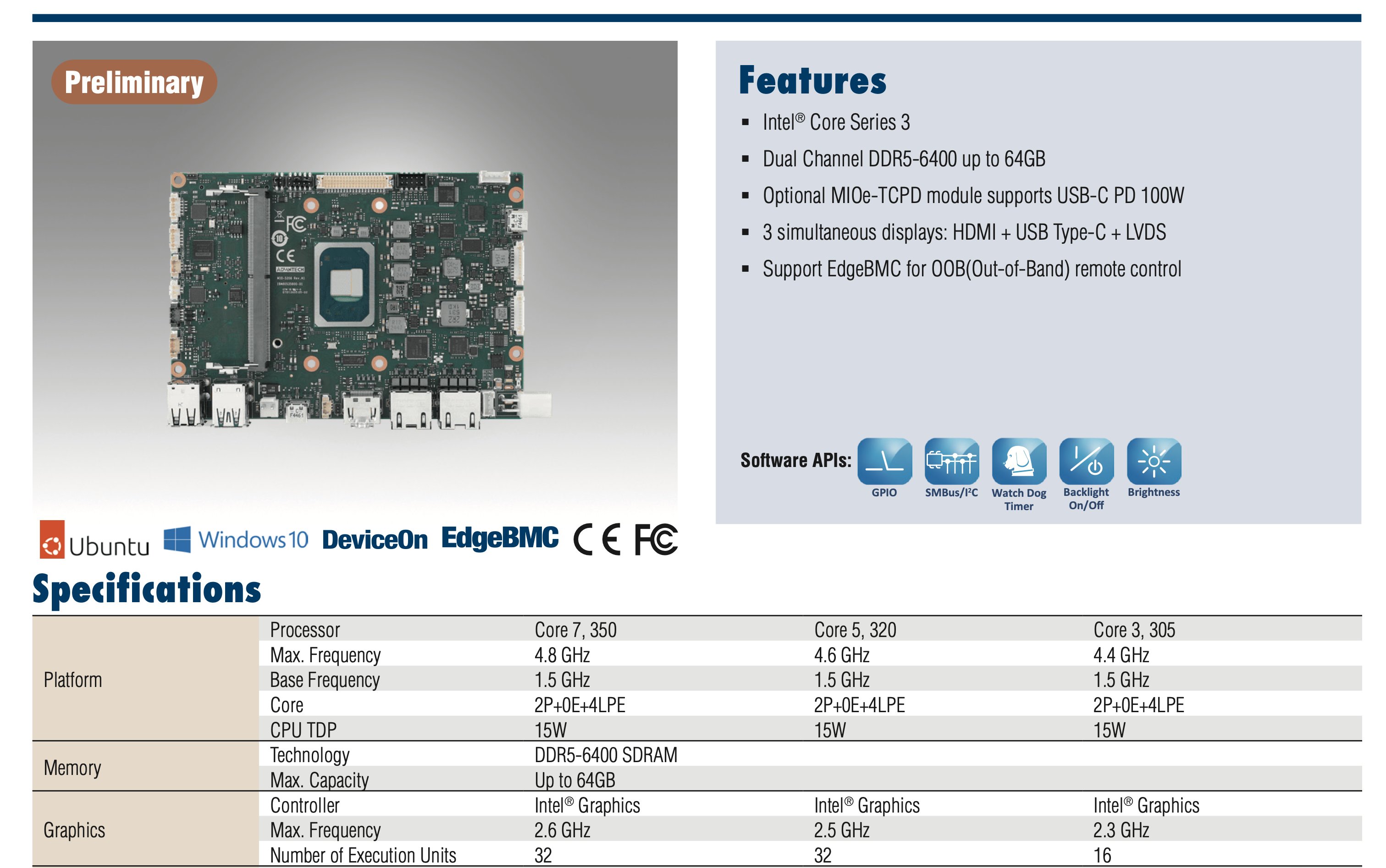 Advantech's MIO-5356 SBC