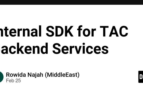 Building Internal SDKs: The TAC Backend Services Pattern