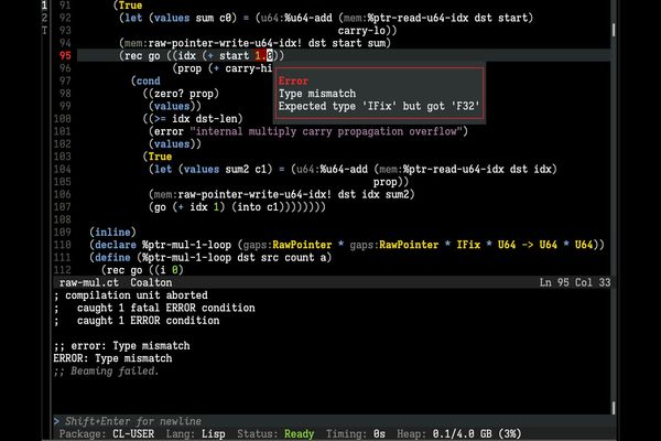 mine: A New Approach to Lowering the Barrier to Entry for Coalton and Common Lisp