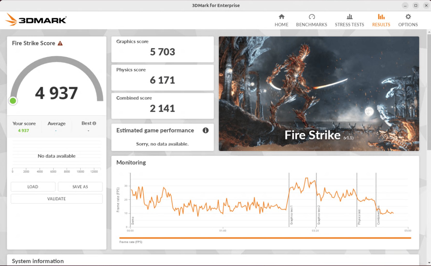 3DMark Fire Strike on Neptune