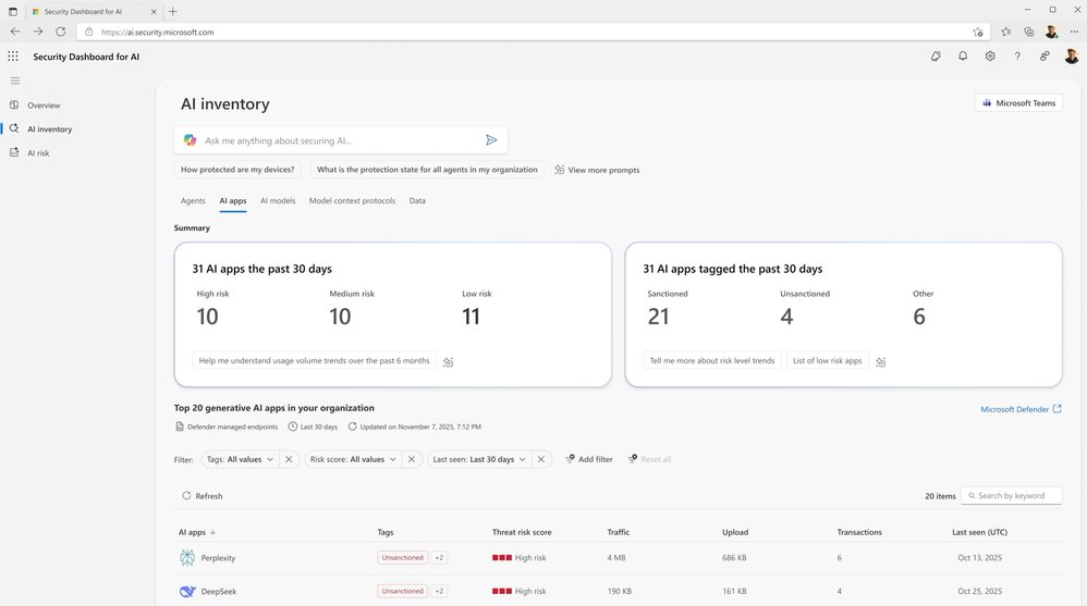 Introducing Security Dashboard for AI (Now in Public Preview) | Microsoft Community Hub