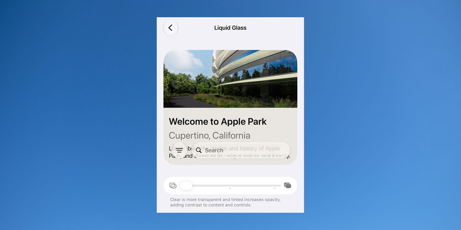 iOS 27 fixes Liquid Glass, and not just with a slider | Slider UI shown