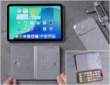iPhone Ultra/Fold design model next to iPad mini.