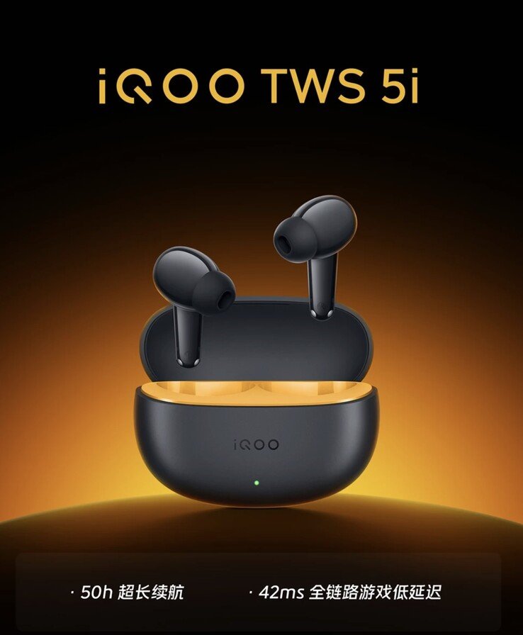 The iQoo TWS 5i earbuds.