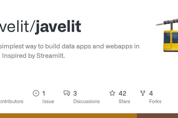 Javelit Emerges as Java's Lightning-Fast Answer to Streamlit for Effortless Data Apps
