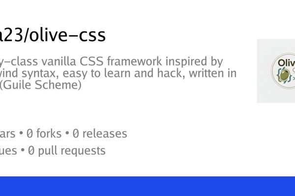 Olive CSS: A Lisp-Powered Alternative to Tailwind CSS for the Freedom-Conscious Developer