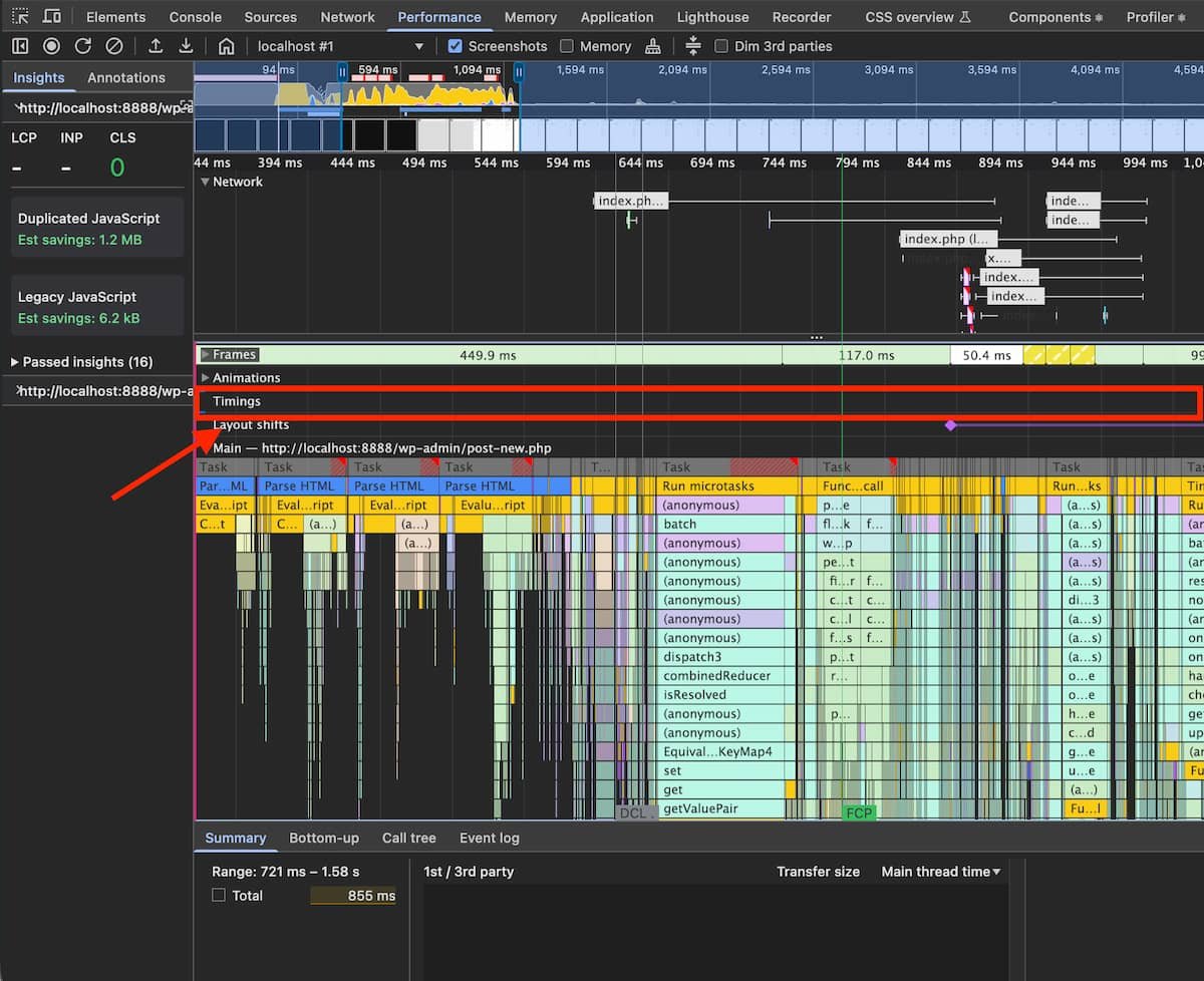 With React DevTools, browser profiles don’t include any React-level timing information 😞