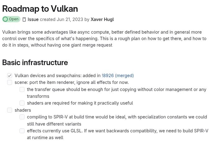 KWin Vulkan roadmap