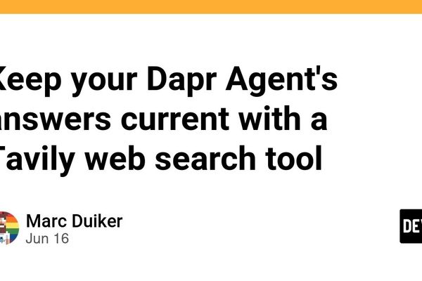 Build Dapr agents that search the web with Tavily