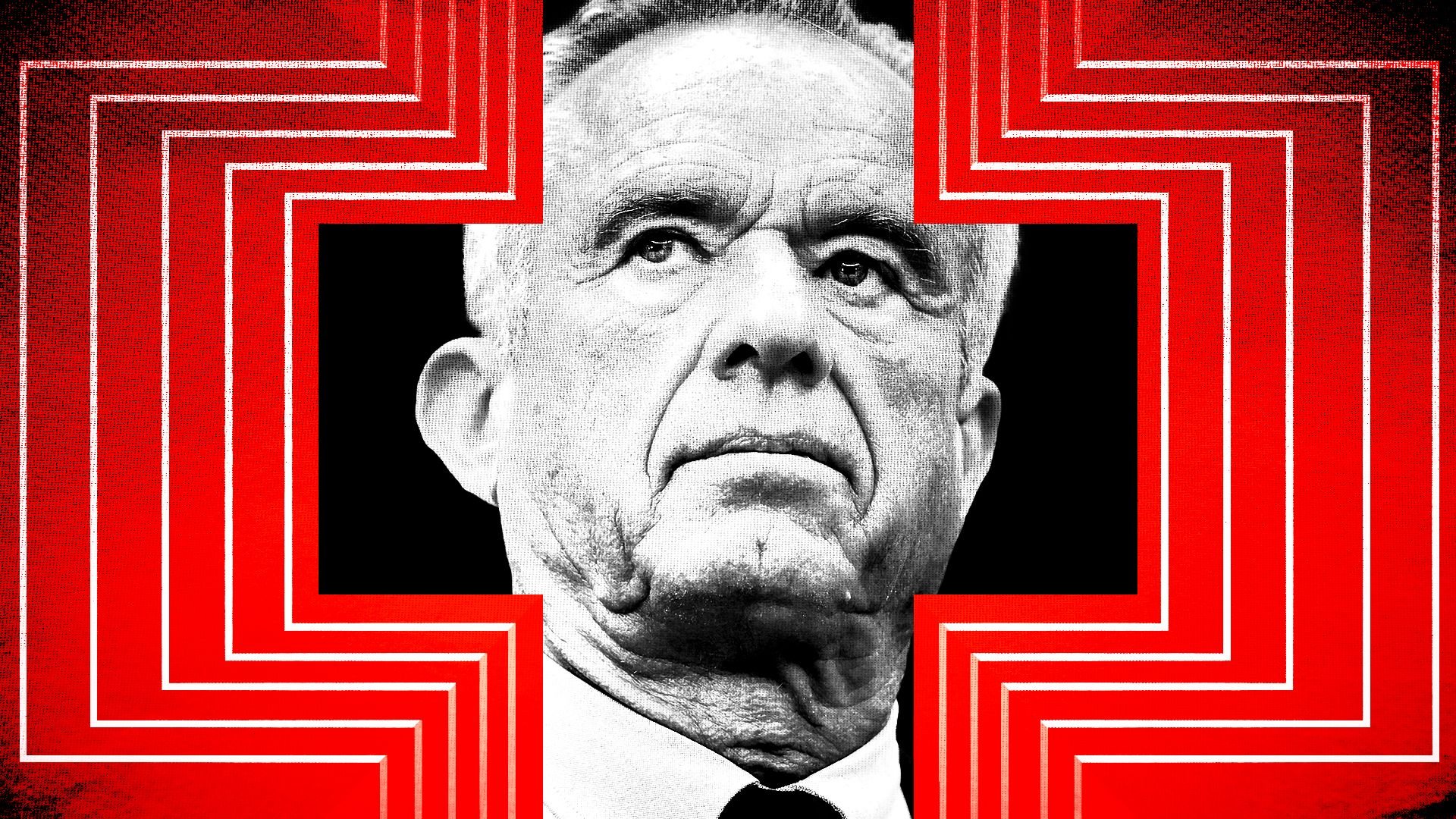 Photo illustration of Secretary of Health and Human Services Robert F. Kennedy Jr. in radiating lines of a cross