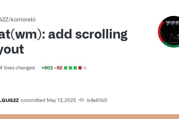 Komorebi Tiling WM Introduces Scrolling Layout for High-Density Window Management