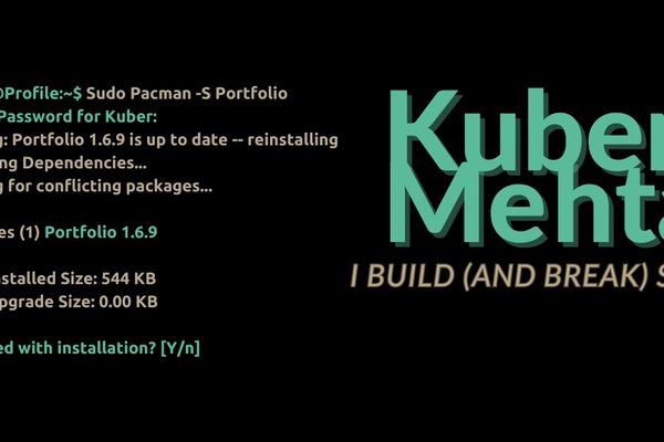 Kuber Mehta's Interactive Portfolio Showcases AI Development Skills
