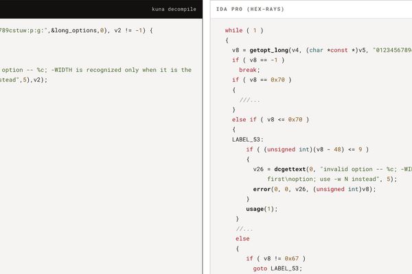 Kuna brings coding agents into decompiler development