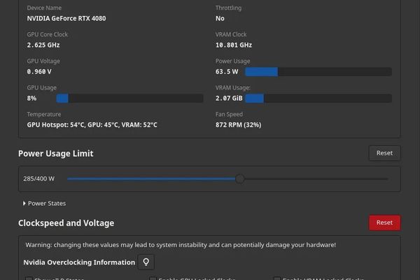 LACT 0.8.4 Enhances GPU Overclocking UI for Linux, Adds Docker Support and AMD Power Sensors
