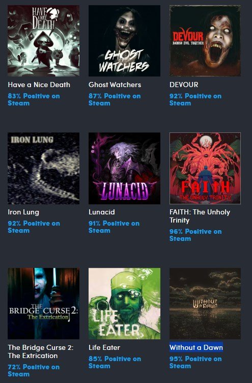 All games included in the Love You To Death bundle.