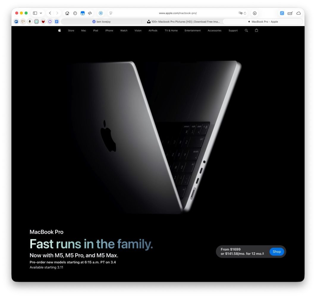 Latest MacBook Pro battery life unaffected despite a big change | Low-key photo of the machine