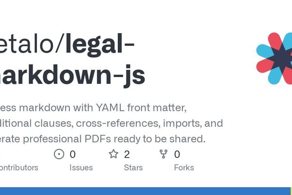 Legal Markdown JS: Node.js Revolution Hits Legal Document Automation