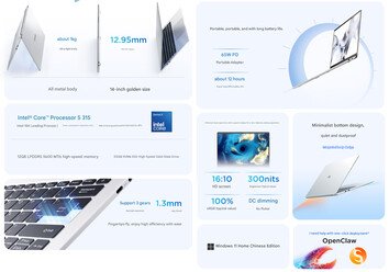 Main specs of the Lecoo Air 14 (machine translated)