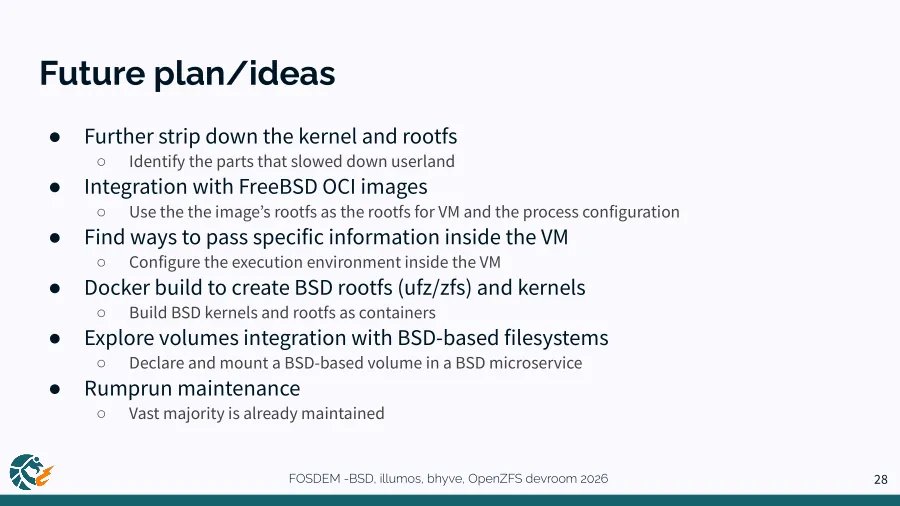 BSD urunc future ideas