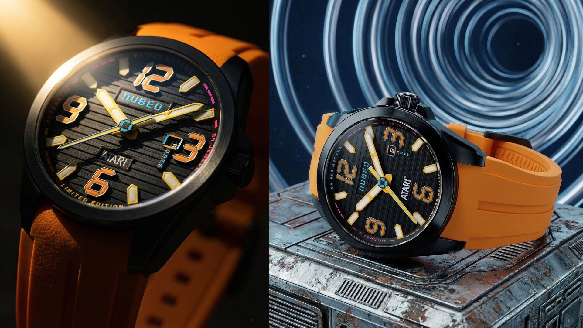 Nubeo Torrent Automatic Atari Rainbow Limited Edition timepieces 