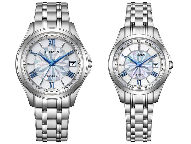 The Citizen CB1080-52W (left) and EC1120-59W (right) watches
