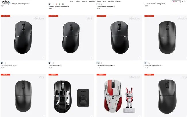 Pulsar gaming mice
