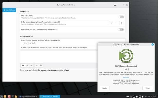 Graphical boot admin is good, but 'Zena' still comes with the same dated MATE