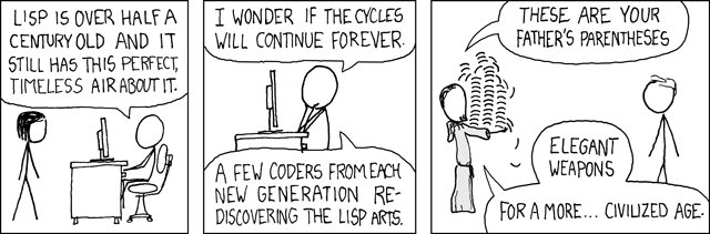 XKCD comic on Lisp Cycles
