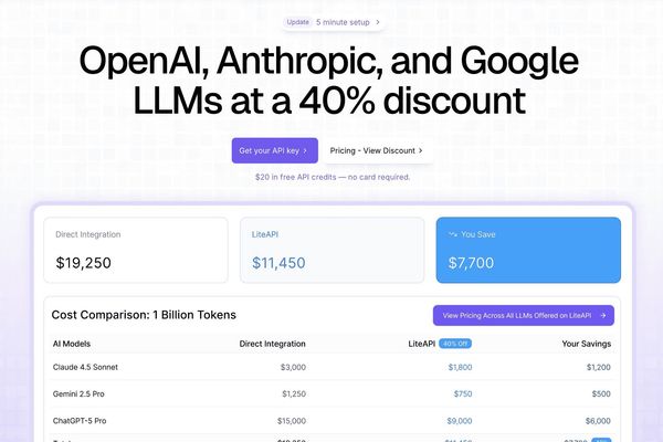 LiteAPI: Revolutionizing LLM Costs with Seamless Integration and Enterprise-Grade Reliability