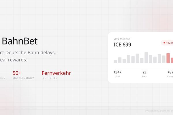 Live Train Delay Markets: Betting on German Rail Chaos