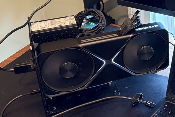 Apple M5 Max MacBook Pro paired with an RTX 5090 eGPU delivers 100 FPS+ in Cyberpunk 2077 with frame generation