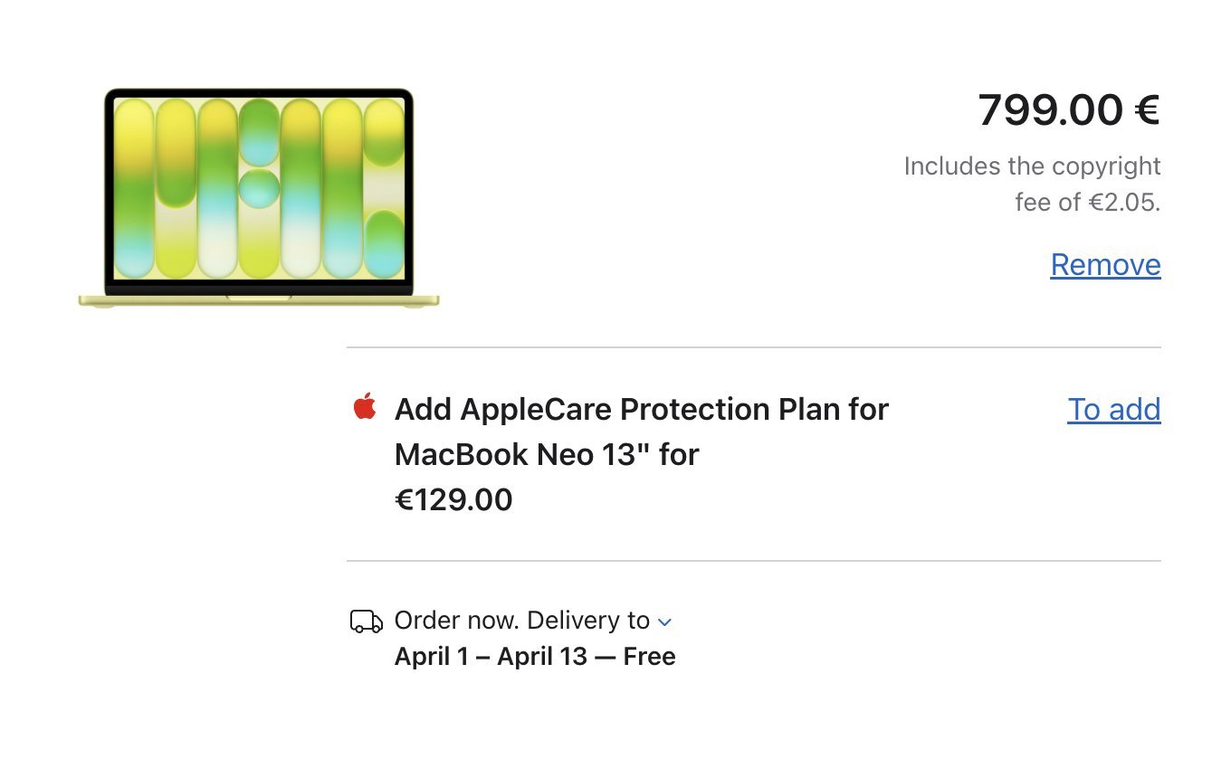 Copyright levy on Macbook Neo