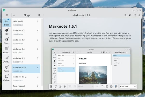 Marknote 1.6.0 Brings Sub‑Folder Support, Global Search, and a Touch of Blur