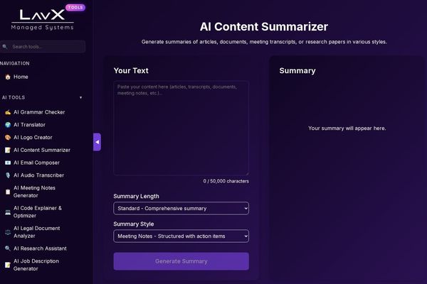 Master Information Overload: LavX's AI Content Summarizer Delivers Precision Summaries for Tech Leaders