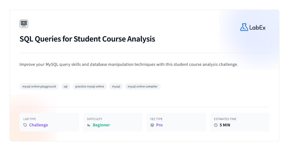 SQL Queries for Student Course Analysis