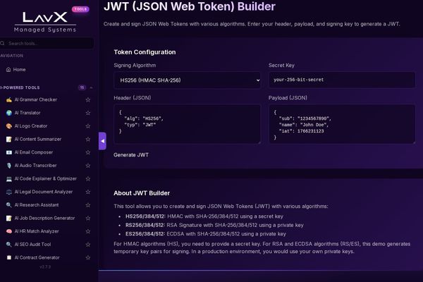Mastering Secure Authentication: Why LavX's JWT Builder Is Essential for Developers