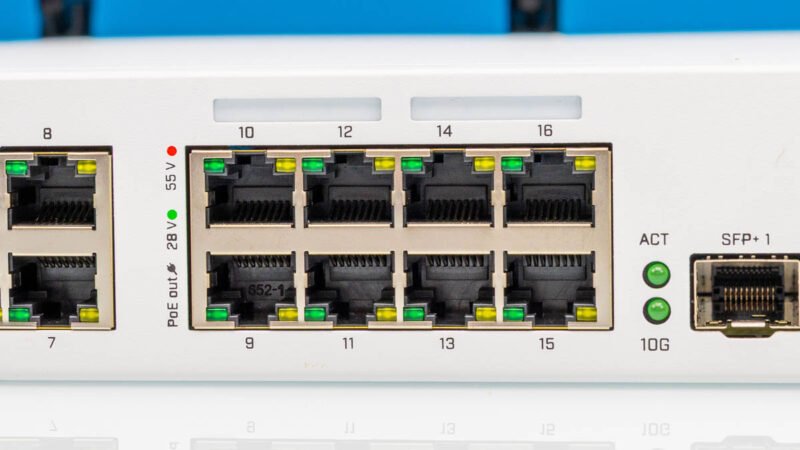 MikroTik CRS418 8P 8G 2S 5axQ2axQ RM 1GbE Ports 2
