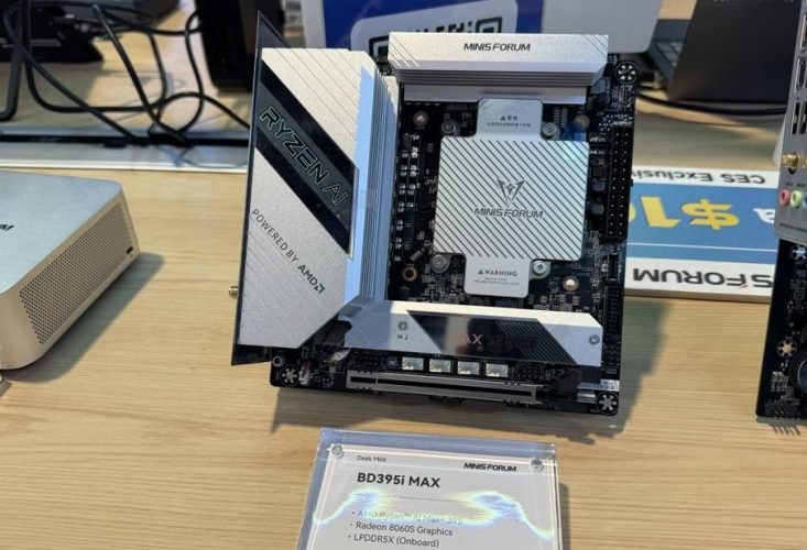 MINISFORUM BD395i MAX is a mini ITX motherboard with AMD Ryzen AI Max+ 395 - Liliputing