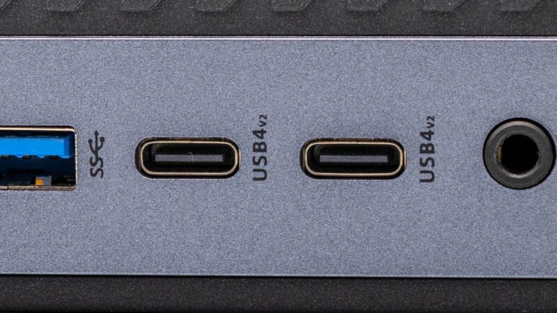 Minisforum MS 02 Ultra USB4 V2 Type C Ports 2