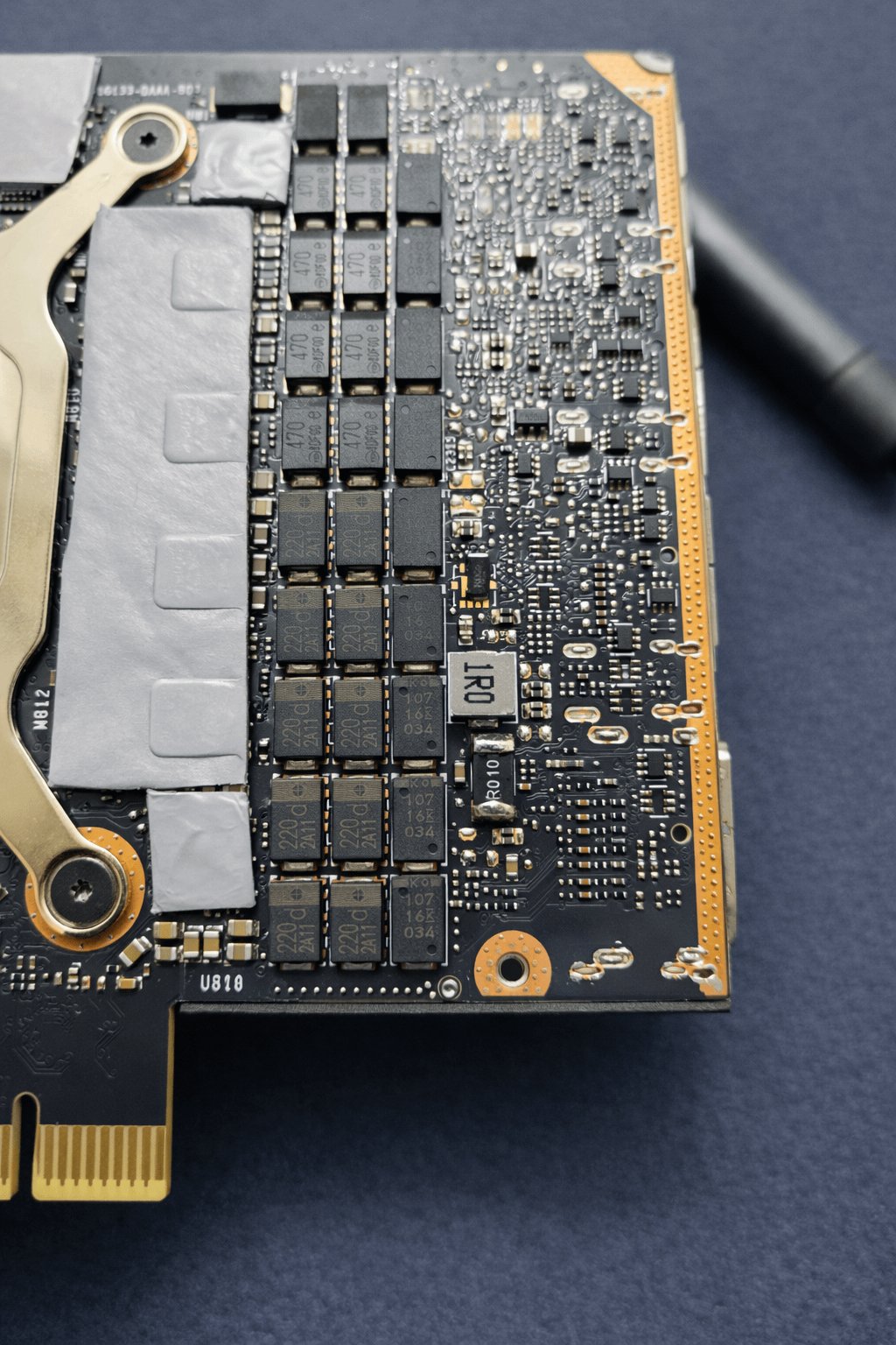 Modded PCB of an unreleased 20GB Nvidia GeForce RTX 3080 Ti sample PCB